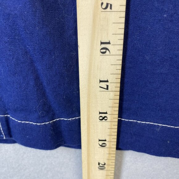 J.Crew Skirt Womens Size 14 Linen Cotton Blue Pockets Knee Length Academia Study - Picture 4 of 11